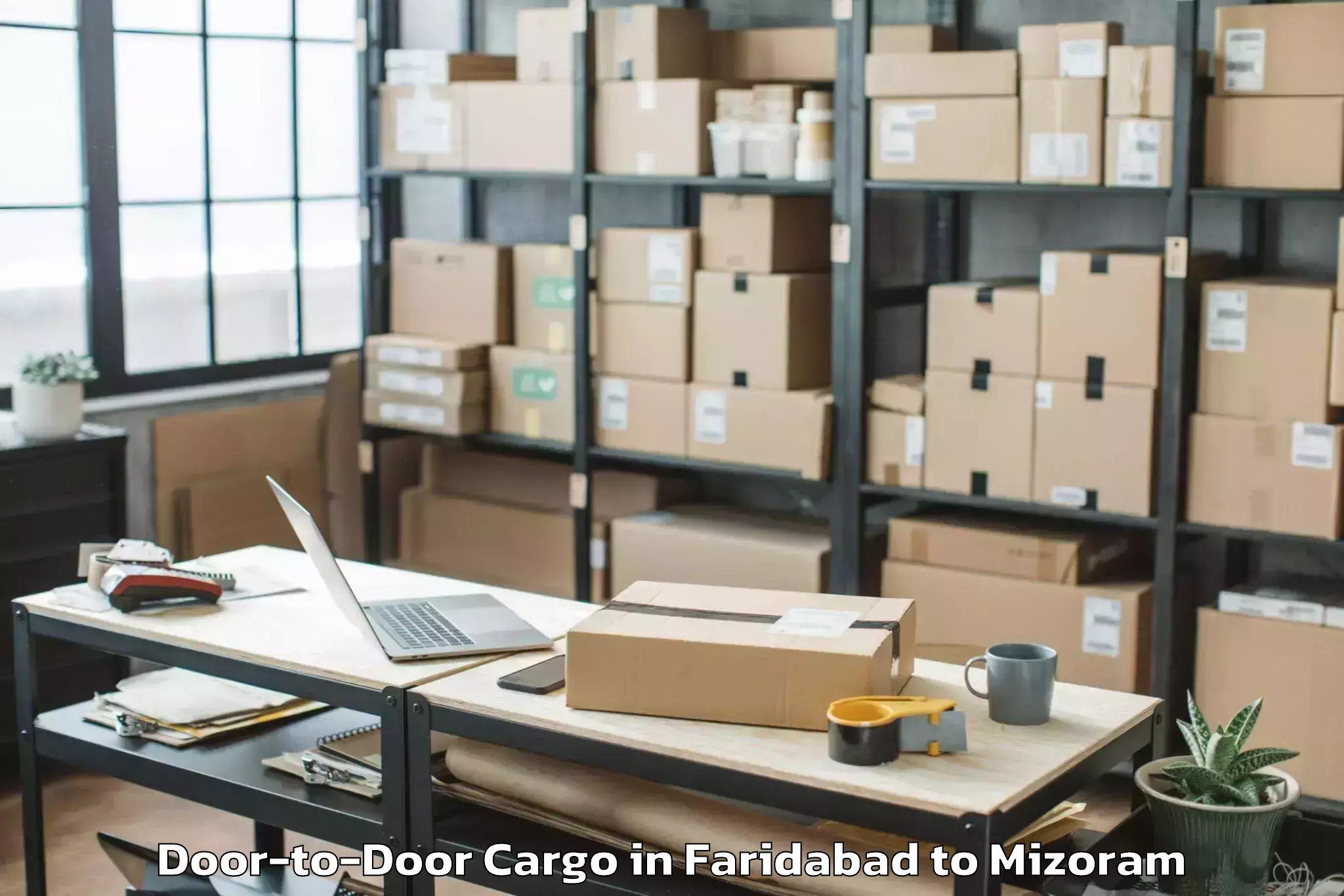 Expert Faridabad to Tlangnuam Part Door To Door Cargo